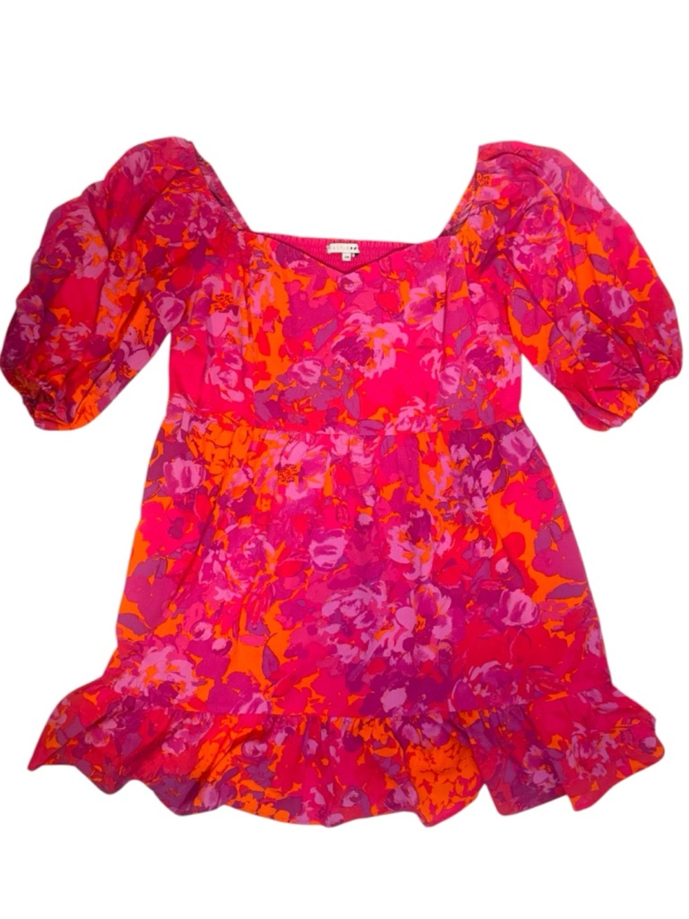 Baltic Born Pink Orange Floral Mini Dress